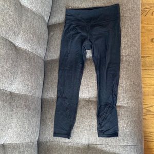 Athleta black leggings with mesh detail size Medium